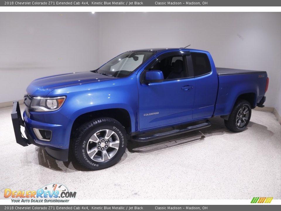 2018 Chevrolet Colorado Z71 Extended Cab 4x4 Kinetic Blue Metallic / Jet Black Photo #3