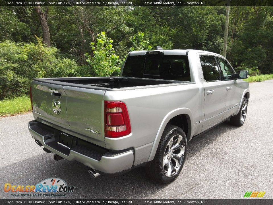 2022 Ram 1500 Limited Crew Cab 4x4 Billet Silver Metallic / Indigo/Sea Salt Photo #7