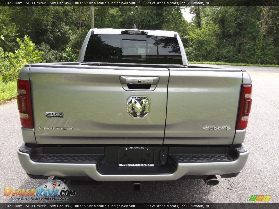 2022 Ram 1500 Limited Crew Cab 4x4 Billet Silver Metallic / Indigo/Sea Salt Photo #8
