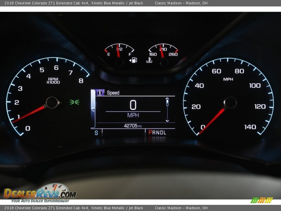 2018 Chevrolet Colorado Z71 Extended Cab 4x4 Kinetic Blue Metallic / Jet Black Photo #9