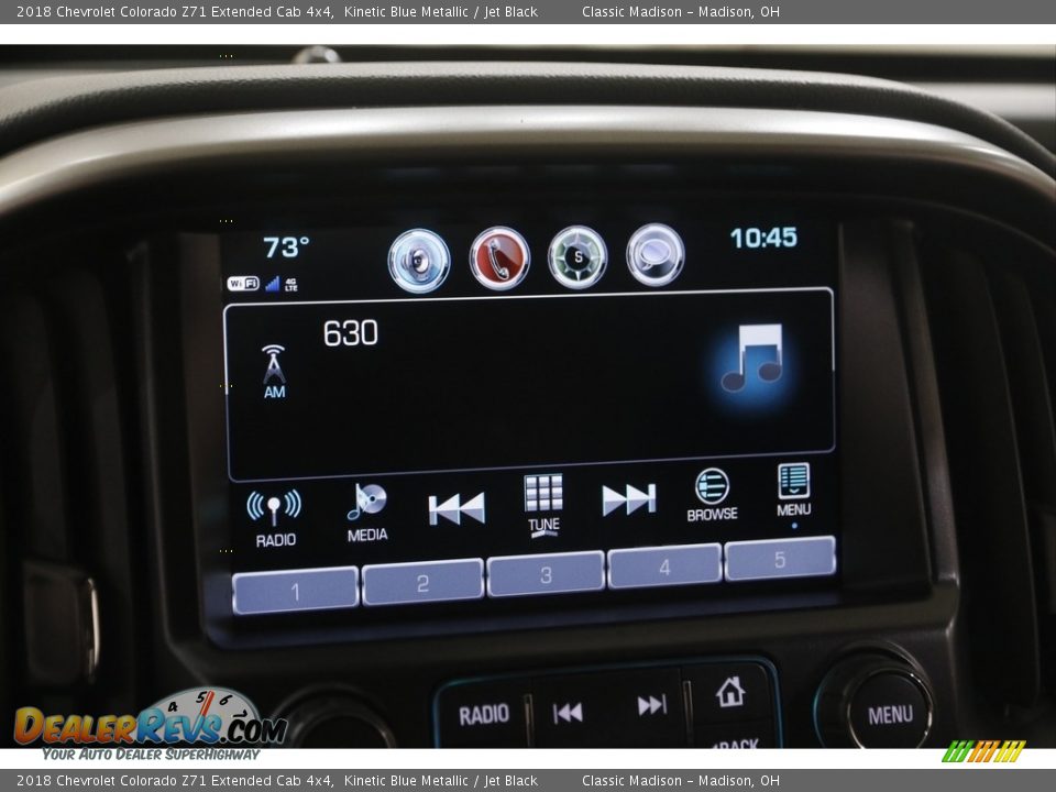 2018 Chevrolet Colorado Z71 Extended Cab 4x4 Kinetic Blue Metallic / Jet Black Photo #11