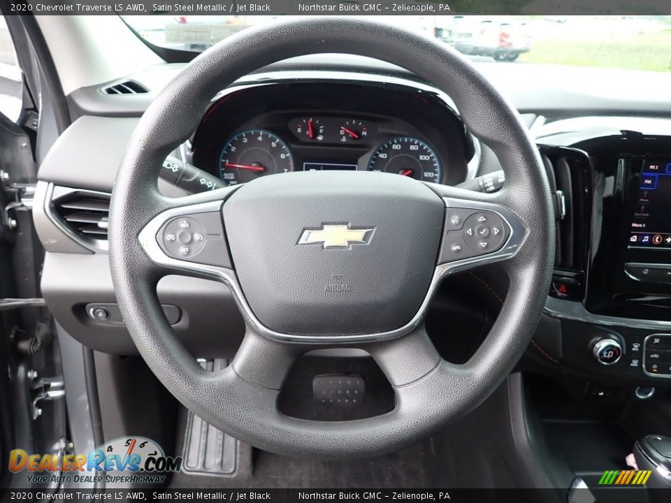 2020 Chevrolet Traverse LS AWD Satin Steel Metallic / Jet Black Photo #28