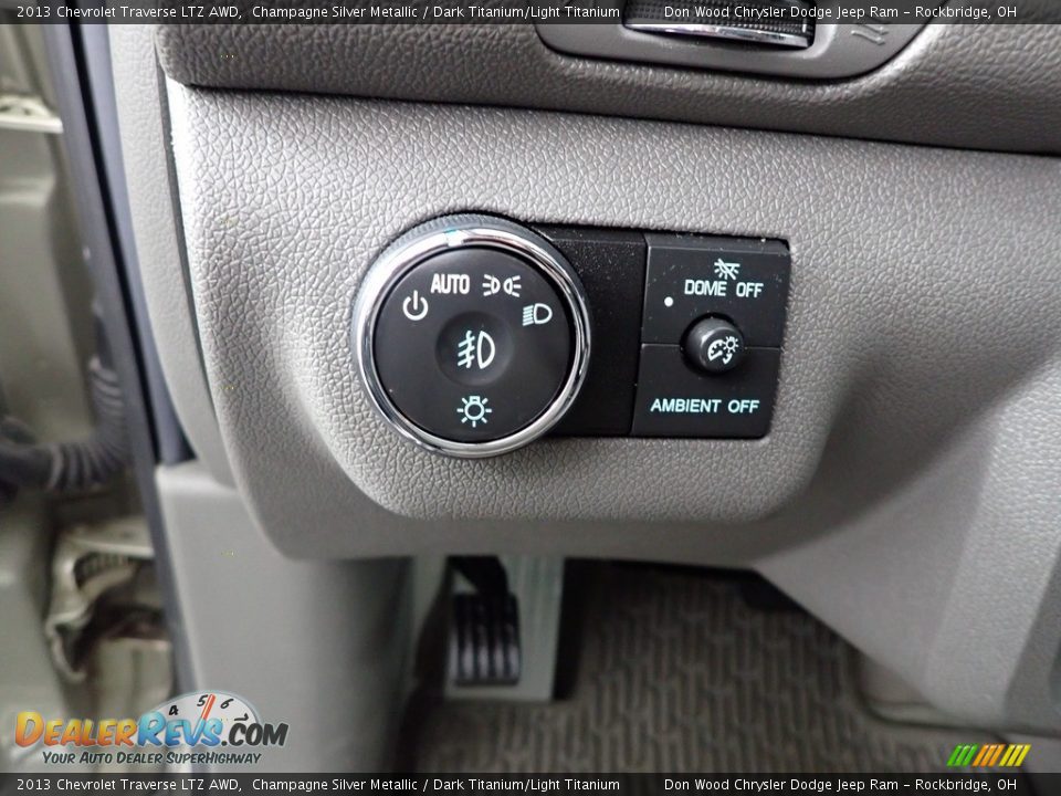 2013 Chevrolet Traverse LTZ AWD Champagne Silver Metallic / Dark Titanium/Light Titanium Photo #20