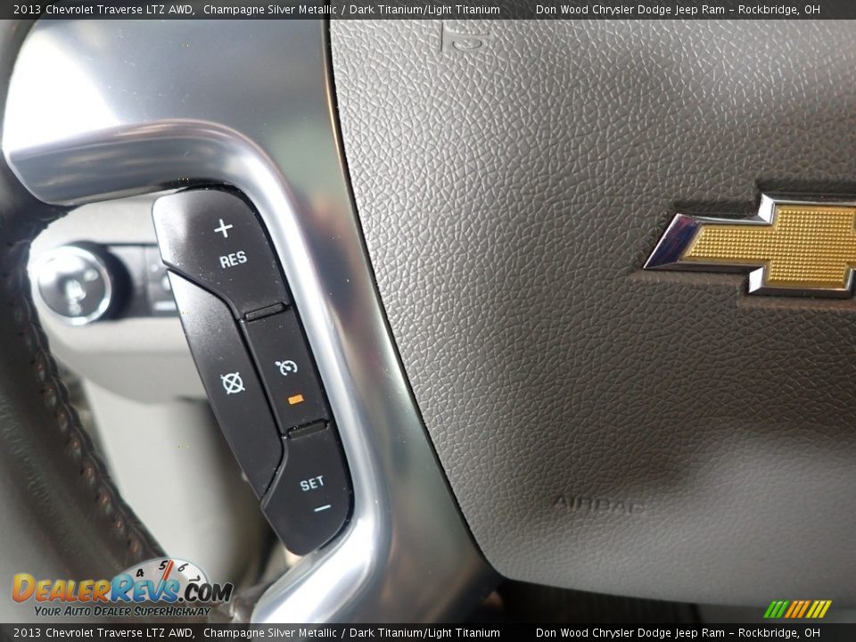 2013 Chevrolet Traverse LTZ AWD Champagne Silver Metallic / Dark Titanium/Light Titanium Photo #21