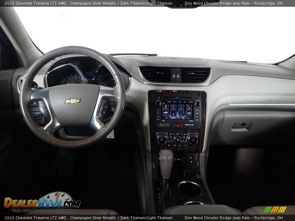 2013 Chevrolet Traverse LTZ AWD Champagne Silver Metallic / Dark Titanium/Light Titanium Photo #30
