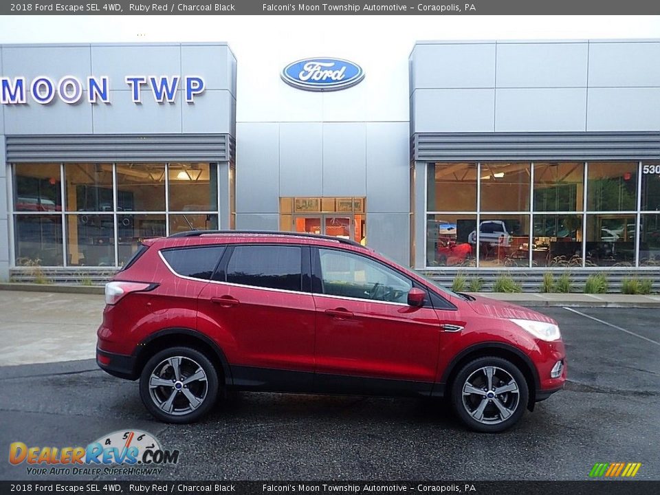 2018 Ford Escape SEL 4WD Ruby Red / Charcoal Black Photo #1