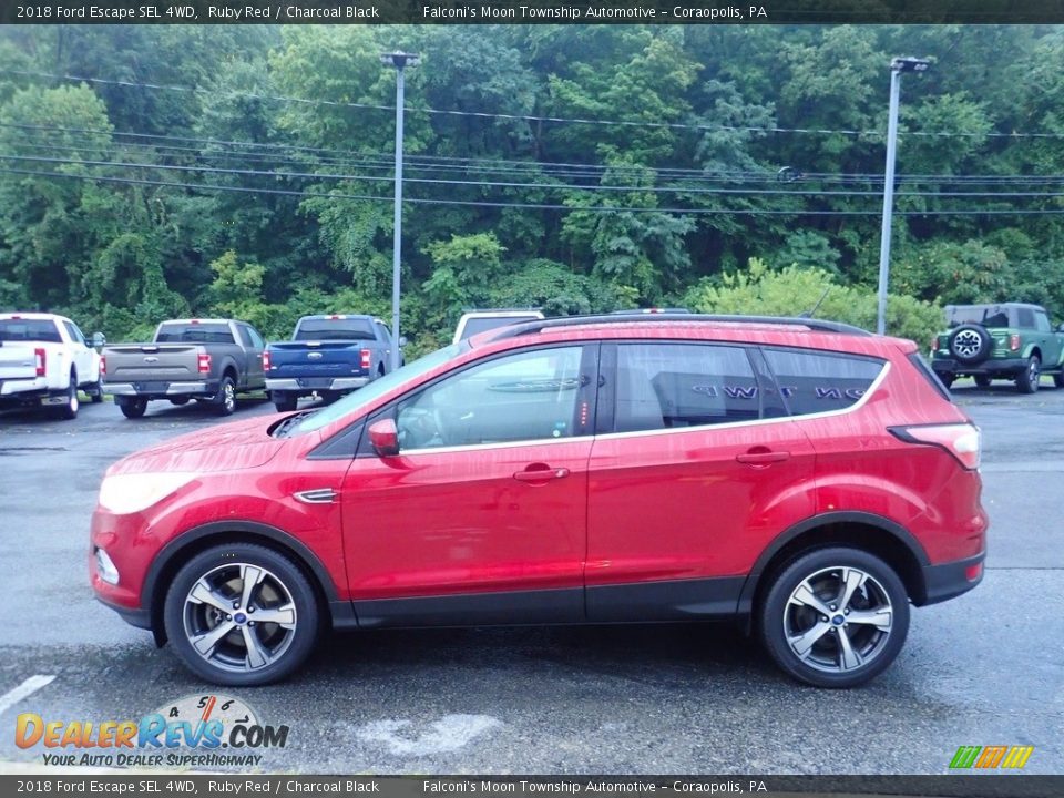 2018 Ford Escape SEL 4WD Ruby Red / Charcoal Black Photo #6