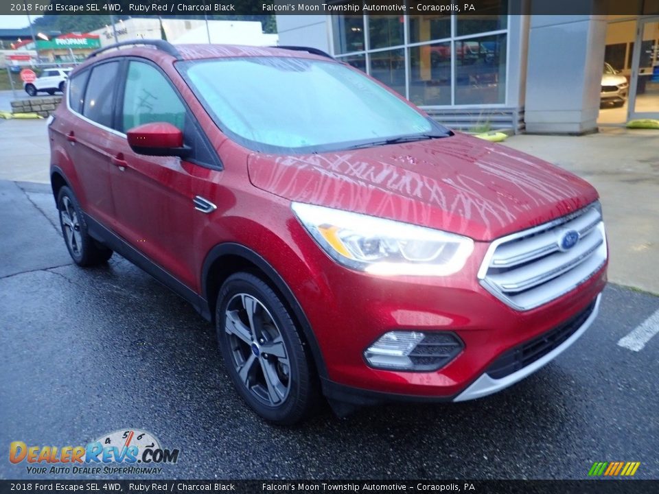 2018 Ford Escape SEL 4WD Ruby Red / Charcoal Black Photo #9