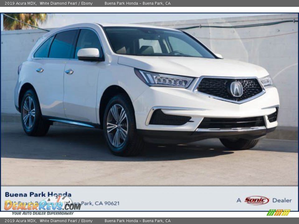 2019 Acura MDX White Diamond Pearl / Ebony Photo #1