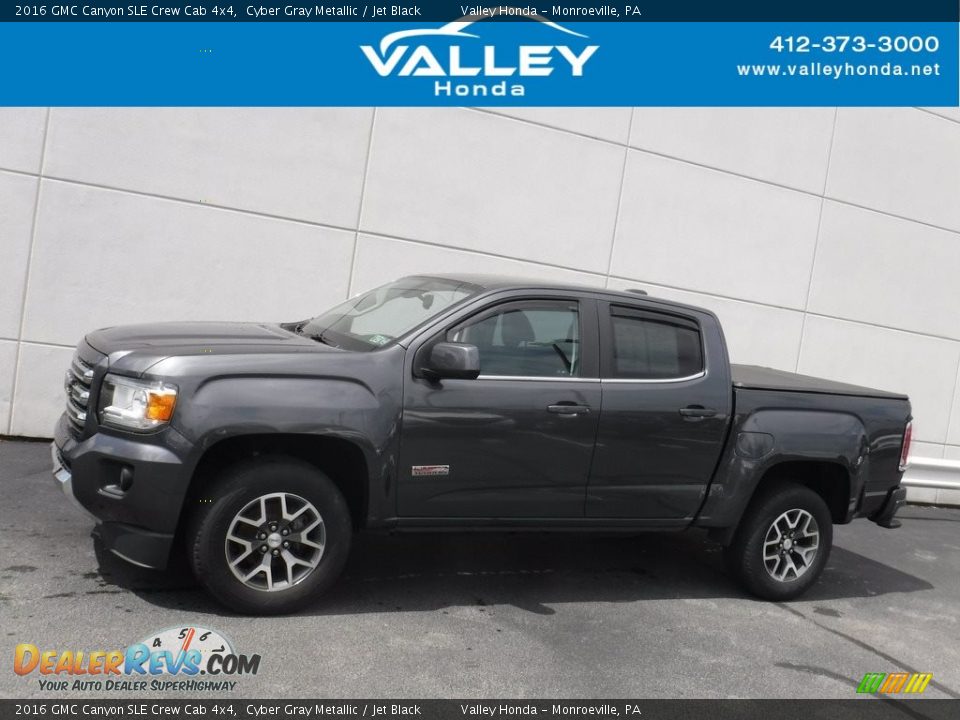 2016 GMC Canyon SLE Crew Cab 4x4 Cyber Gray Metallic / Jet Black Photo #2