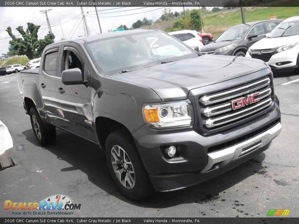 2016 GMC Canyon SLE Crew Cab 4x4 Cyber Gray Metallic / Jet Black Photo #7