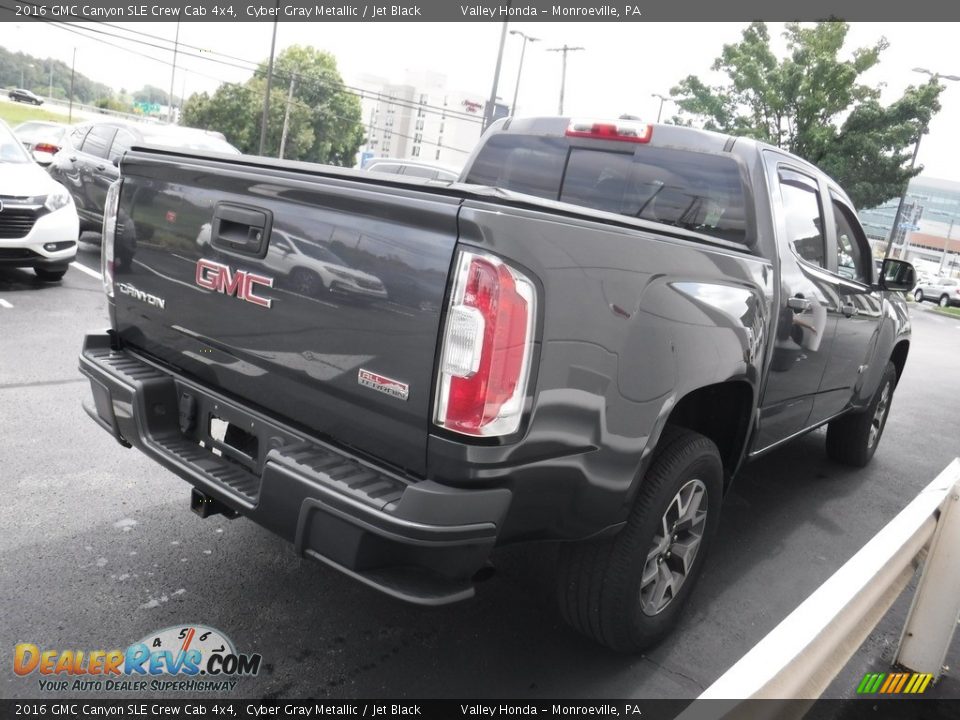 2016 GMC Canyon SLE Crew Cab 4x4 Cyber Gray Metallic / Jet Black Photo #8