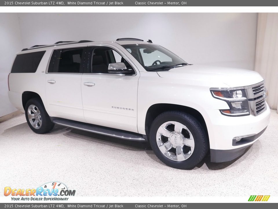 2015 Chevrolet Suburban LTZ 4WD White Diamond Tricoat / Jet Black Photo #1