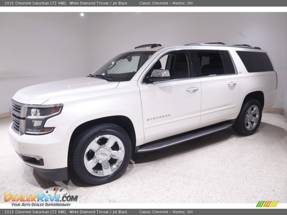 2015 Chevrolet Suburban LTZ 4WD White Diamond Tricoat / Jet Black Photo #3