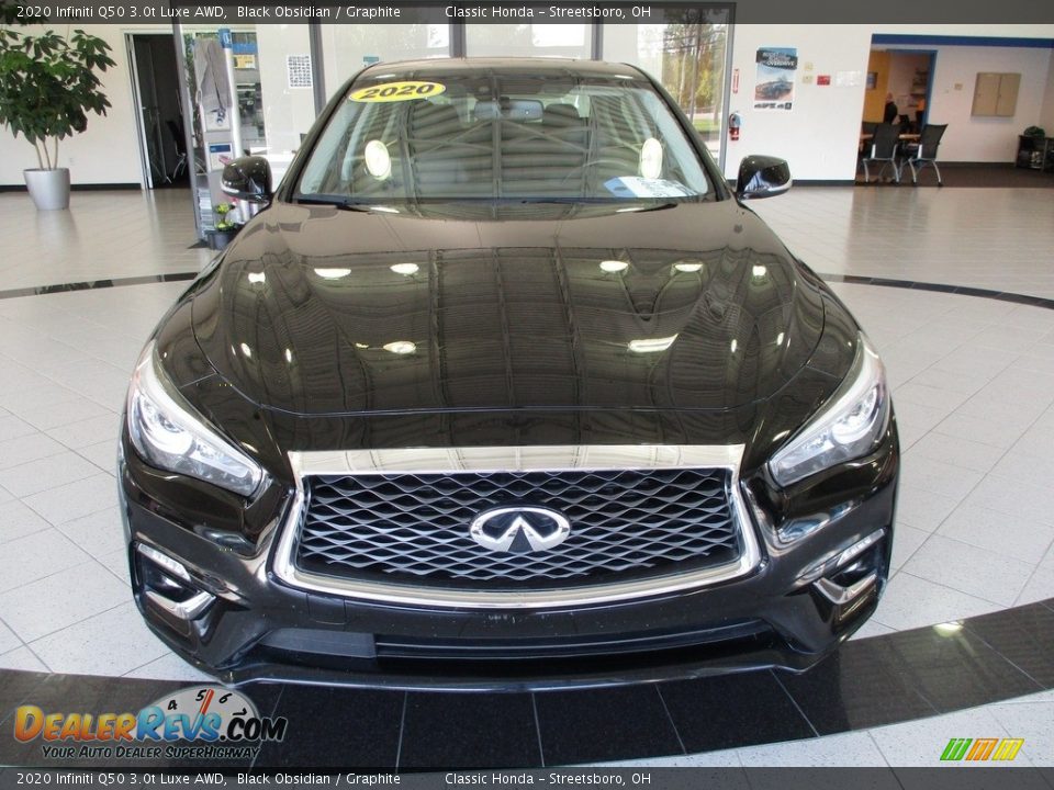 2020 Infiniti Q50 3.0t Luxe AWD Black Obsidian / Graphite Photo #2