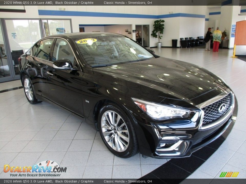 2020 Infiniti Q50 3.0t Luxe AWD Black Obsidian / Graphite Photo #3