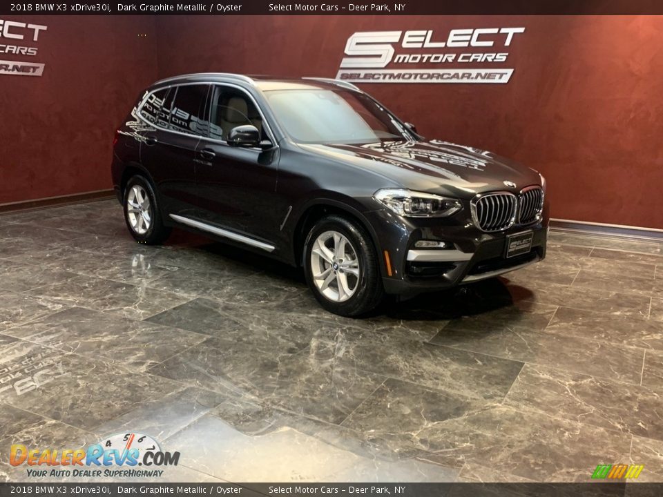 2018 BMW X3 xDrive30i Dark Graphite Metallic / Oyster Photo #3