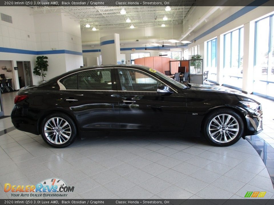 2020 Infiniti Q50 3.0t Luxe AWD Black Obsidian / Graphite Photo #4