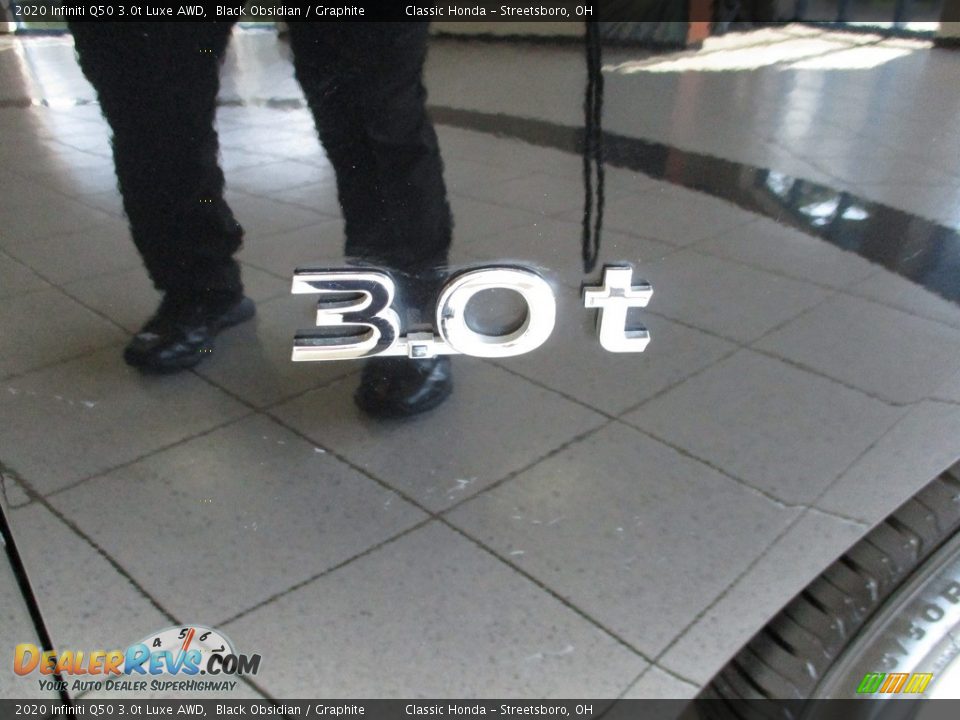 2020 Infiniti Q50 3.0t Luxe AWD Black Obsidian / Graphite Photo #6