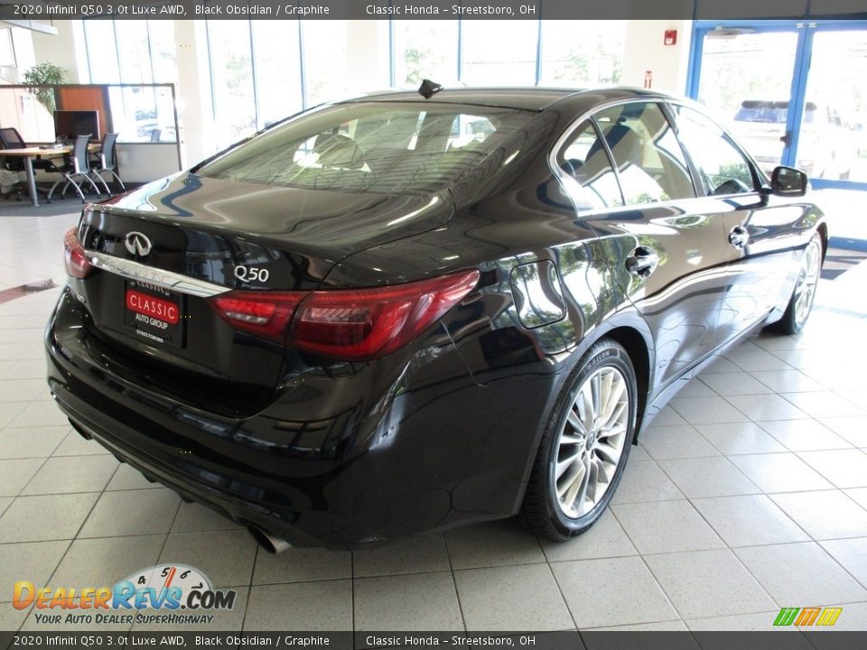 2020 Infiniti Q50 3.0t Luxe AWD Black Obsidian / Graphite Photo #8
