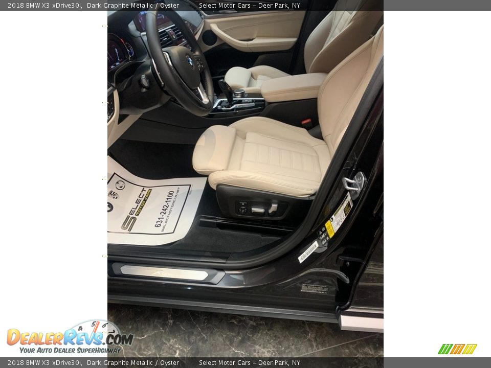 2018 BMW X3 xDrive30i Dark Graphite Metallic / Oyster Photo #9