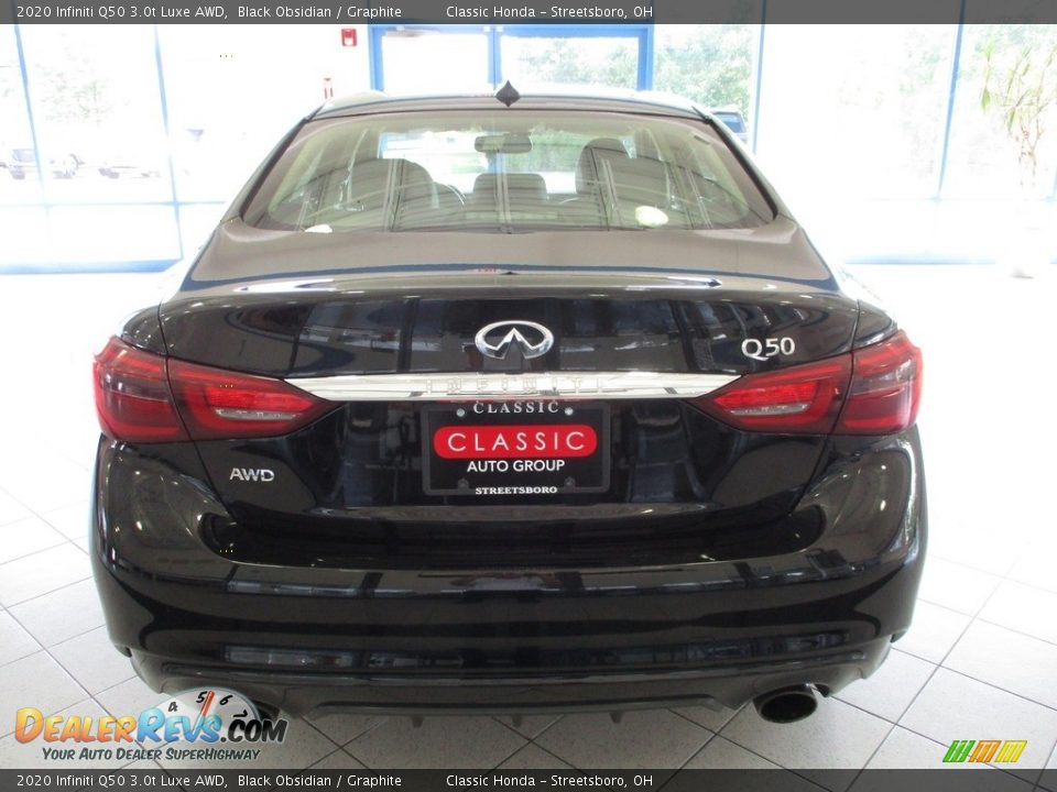 2020 Infiniti Q50 3.0t Luxe AWD Black Obsidian / Graphite Photo #9