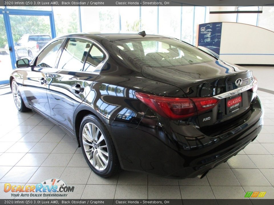 2020 Infiniti Q50 3.0t Luxe AWD Black Obsidian / Graphite Photo #10