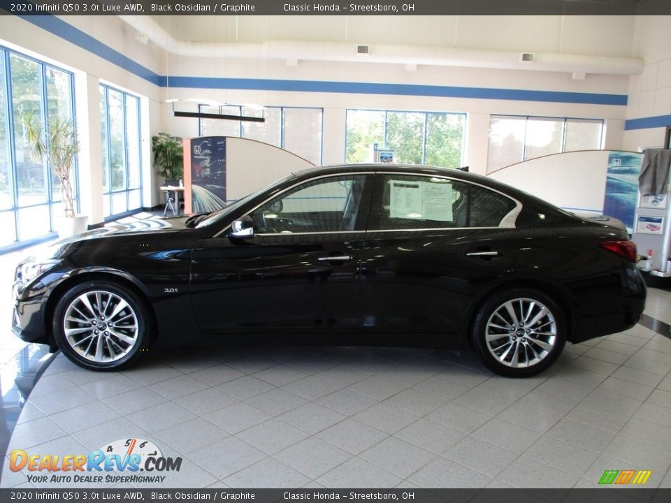 2020 Infiniti Q50 3.0t Luxe AWD Black Obsidian / Graphite Photo #11