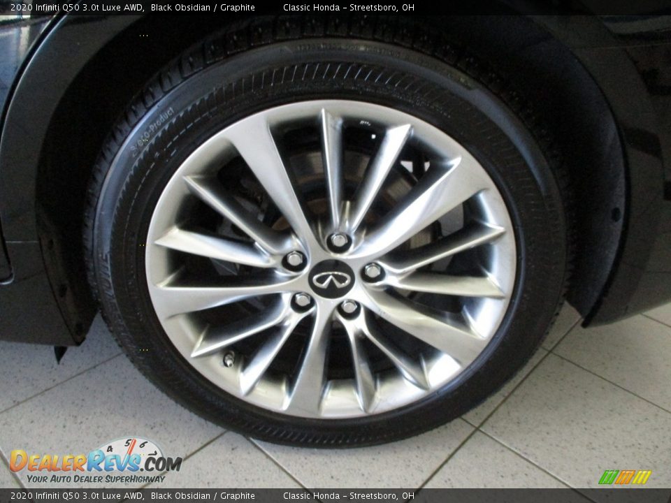 2020 Infiniti Q50 3.0t Luxe AWD Black Obsidian / Graphite Photo #12