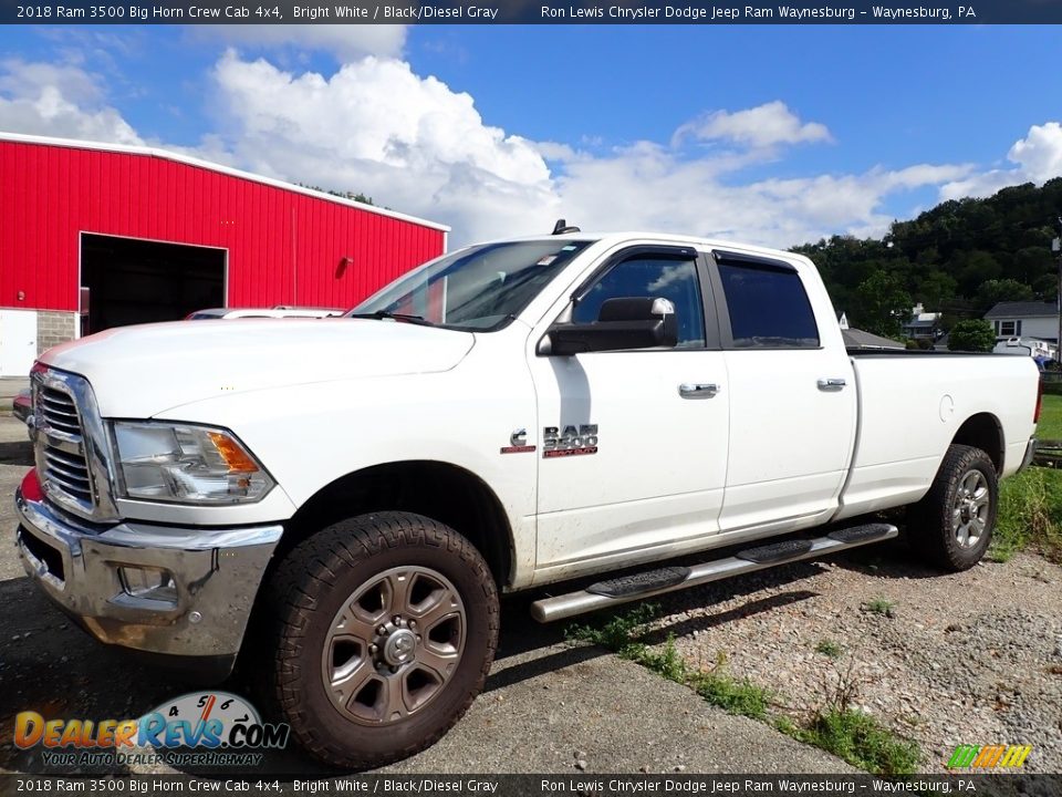 2018 Ram 3500 Big Horn Crew Cab 4x4 Bright White / Black/Diesel Gray Photo #1