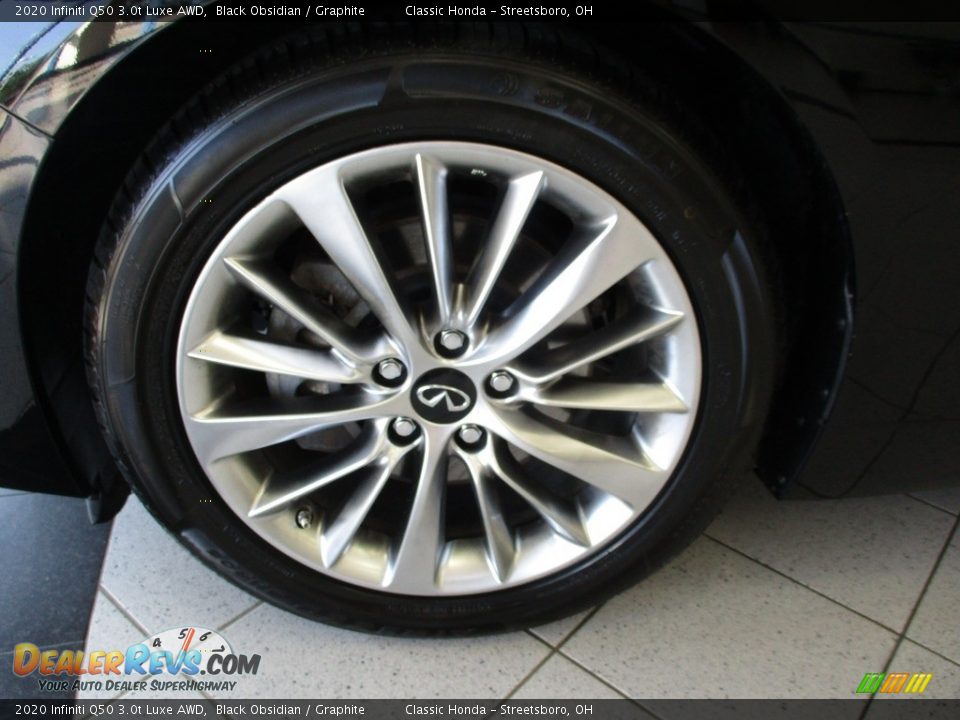 2020 Infiniti Q50 3.0t Luxe AWD Black Obsidian / Graphite Photo #13