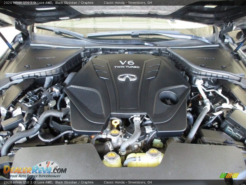 2020 Infiniti Q50 3.0t Luxe AWD Black Obsidian / Graphite Photo #14