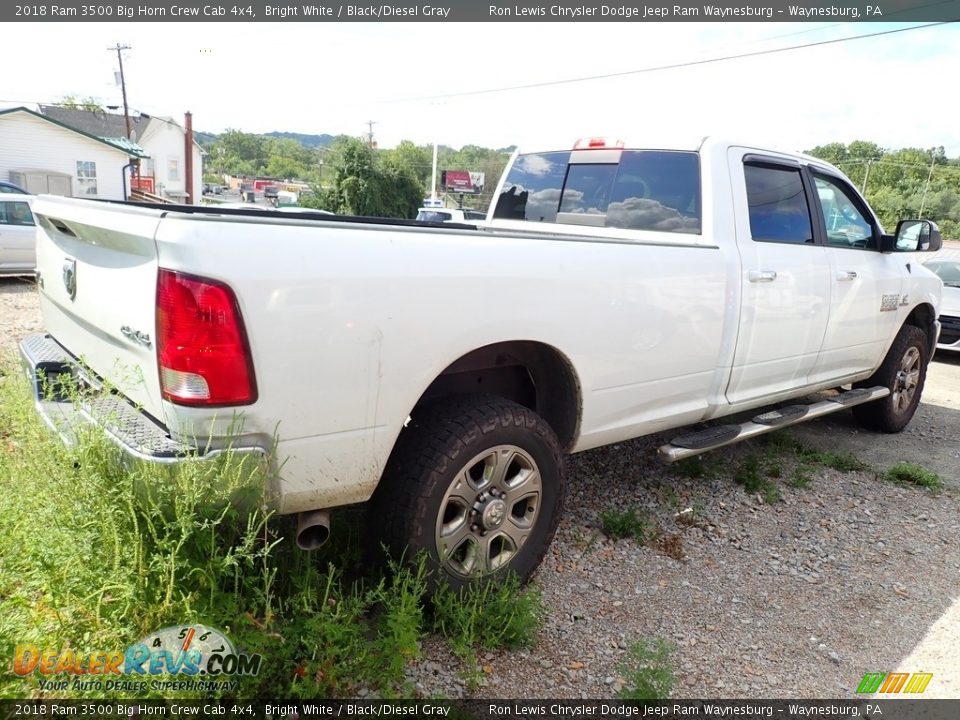 2018 Ram 3500 Big Horn Crew Cab 4x4 Bright White / Black/Diesel Gray Photo #3