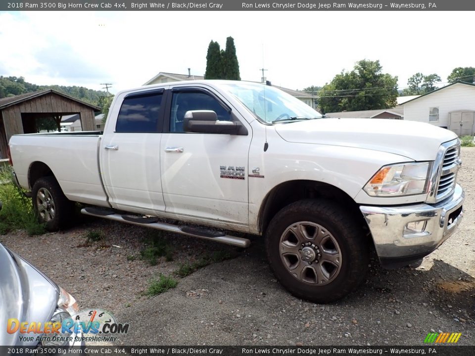 2018 Ram 3500 Big Horn Crew Cab 4x4 Bright White / Black/Diesel Gray Photo #4