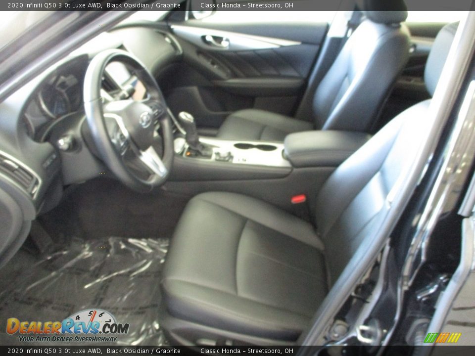 2020 Infiniti Q50 3.0t Luxe AWD Black Obsidian / Graphite Photo #29