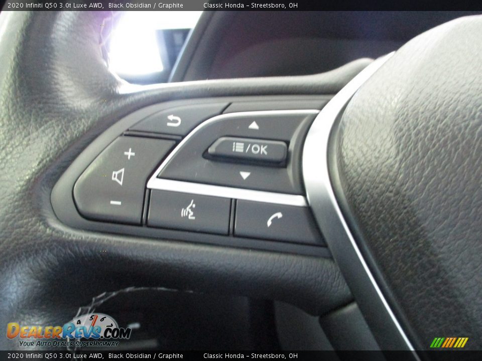 2020 Infiniti Q50 3.0t Luxe AWD Black Obsidian / Graphite Photo #32