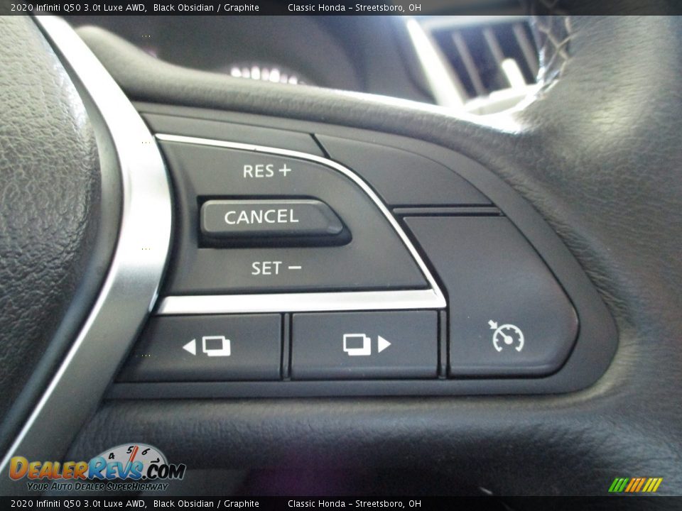 2020 Infiniti Q50 3.0t Luxe AWD Black Obsidian / Graphite Photo #33
