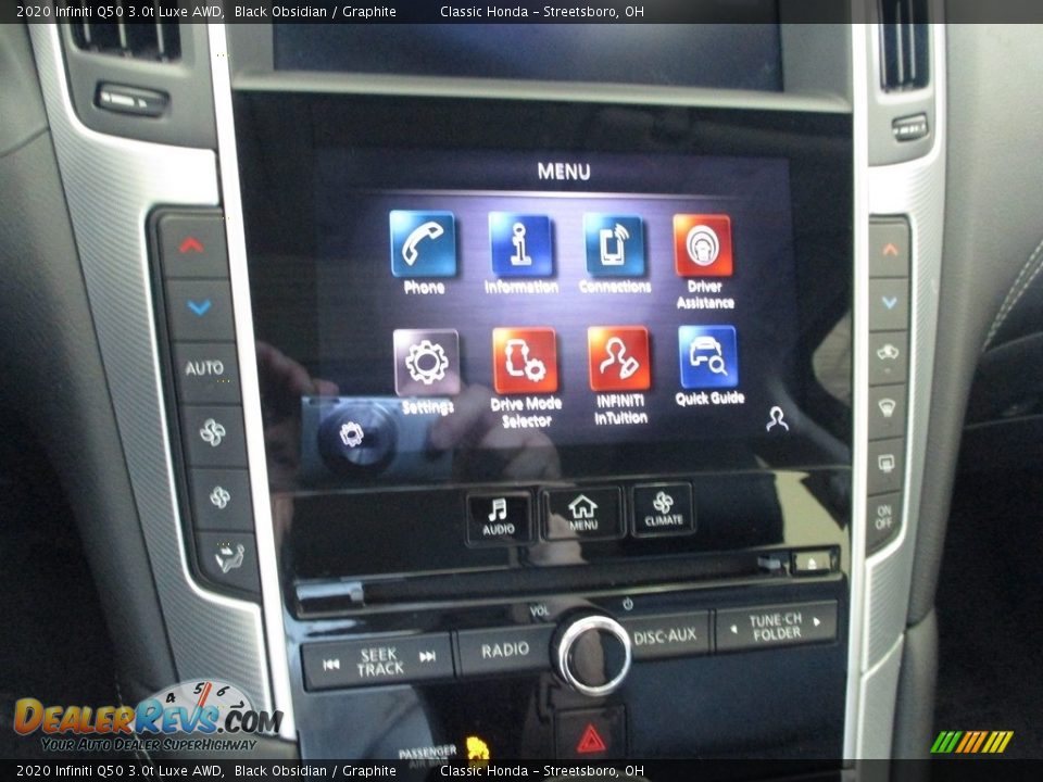 2020 Infiniti Q50 3.0t Luxe AWD Black Obsidian / Graphite Photo #36