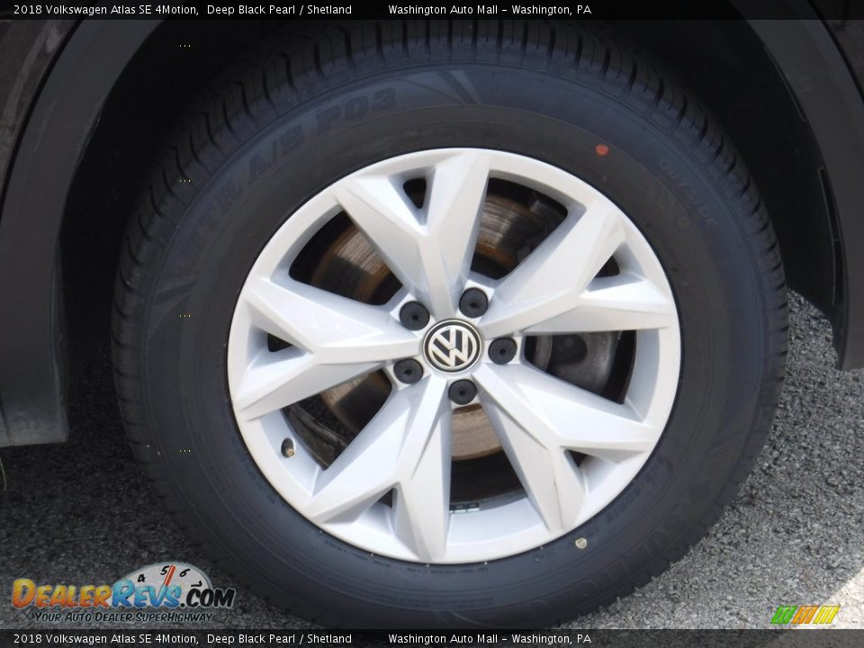 2018 Volkswagen Atlas SE 4Motion Deep Black Pearl / Shetland Photo #3