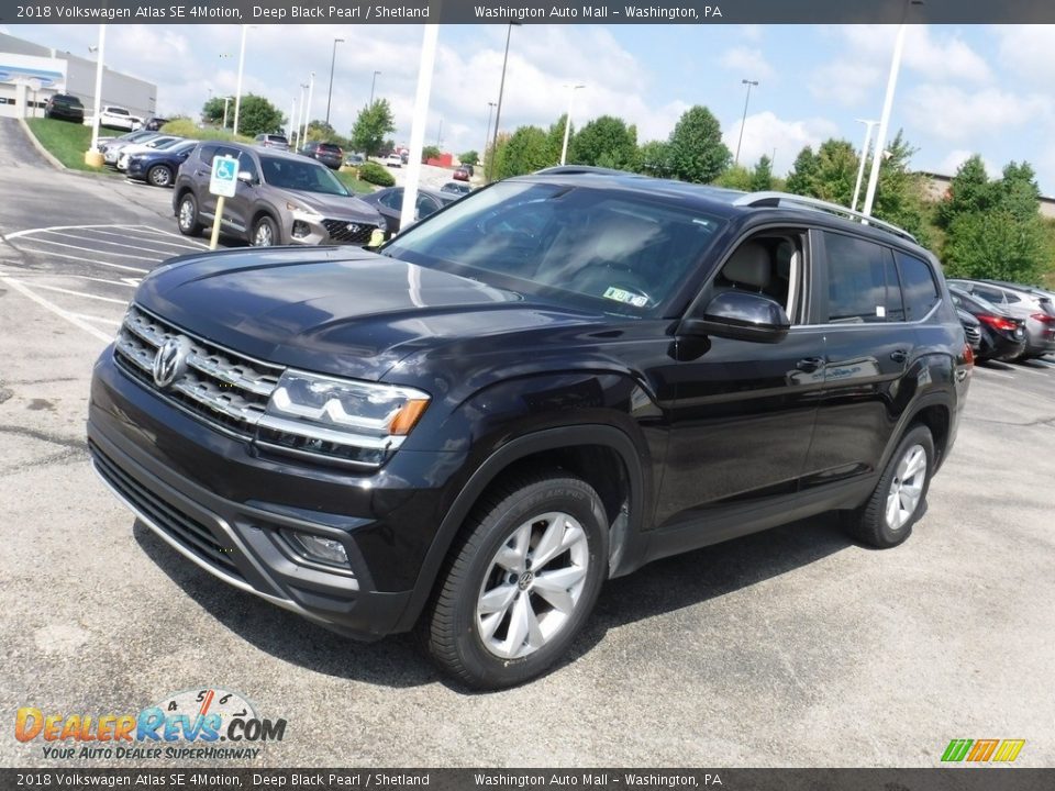 2018 Volkswagen Atlas SE 4Motion Deep Black Pearl / Shetland Photo #5