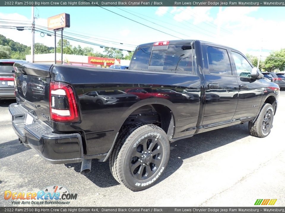 2022 Ram 2500 Big Horn Crew Cab Night Edition 4x4 Diamond Black Crystal Pearl / Black Photo #5