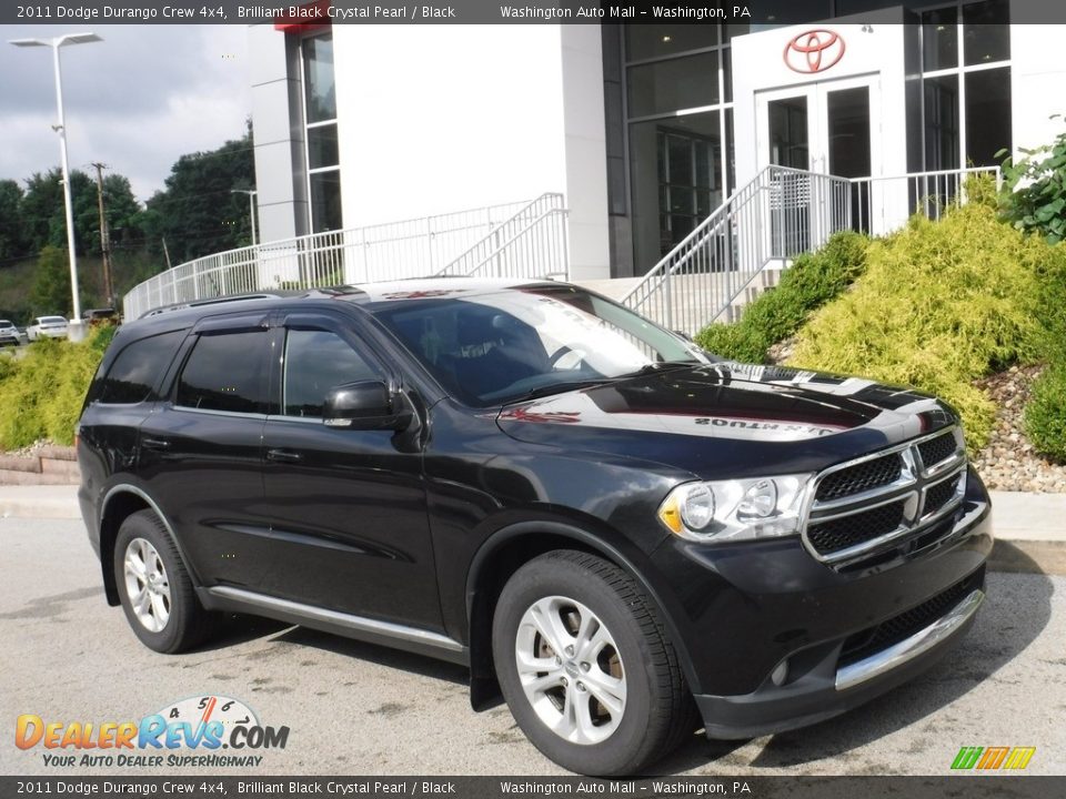 2011 Dodge Durango Crew 4x4 Brilliant Black Crystal Pearl / Black Photo #1