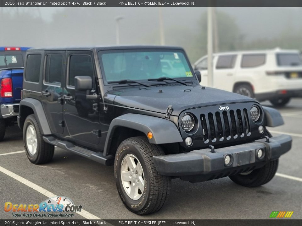 2016 Jeep Wrangler Unlimited Sport 4x4 Black / Black Photo #4