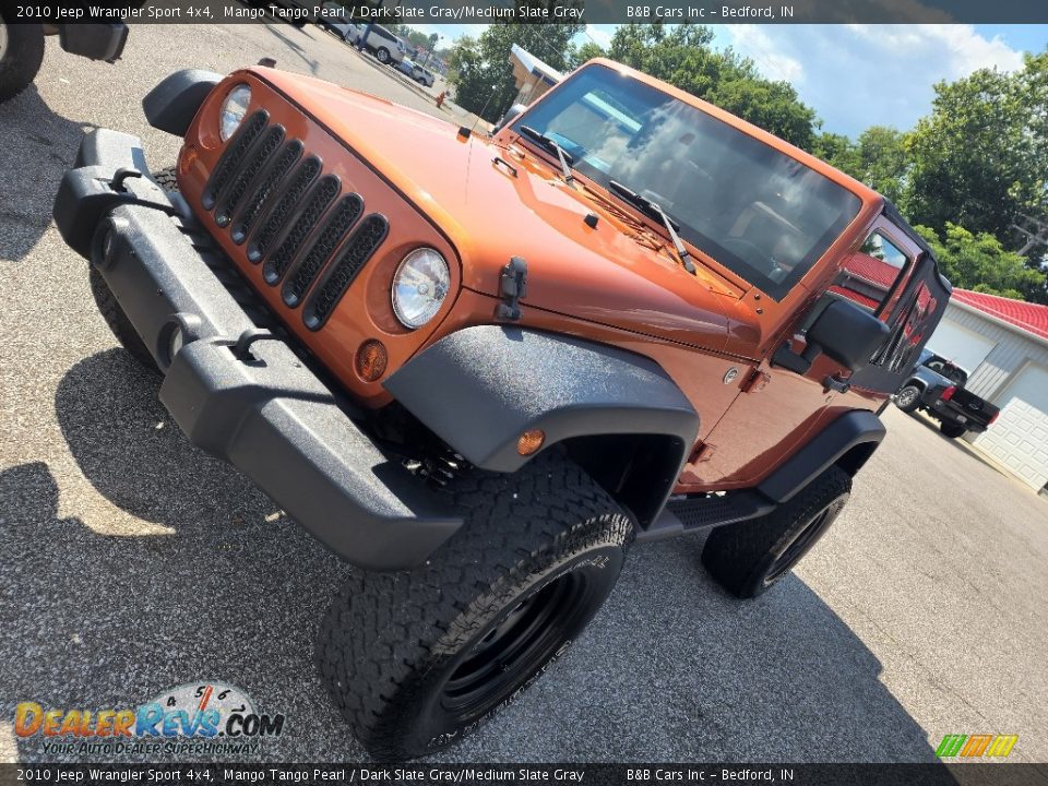 2010 Jeep Wrangler Sport 4x4 Mango Tango Pearl / Dark Slate Gray/Medium Slate Gray Photo #2