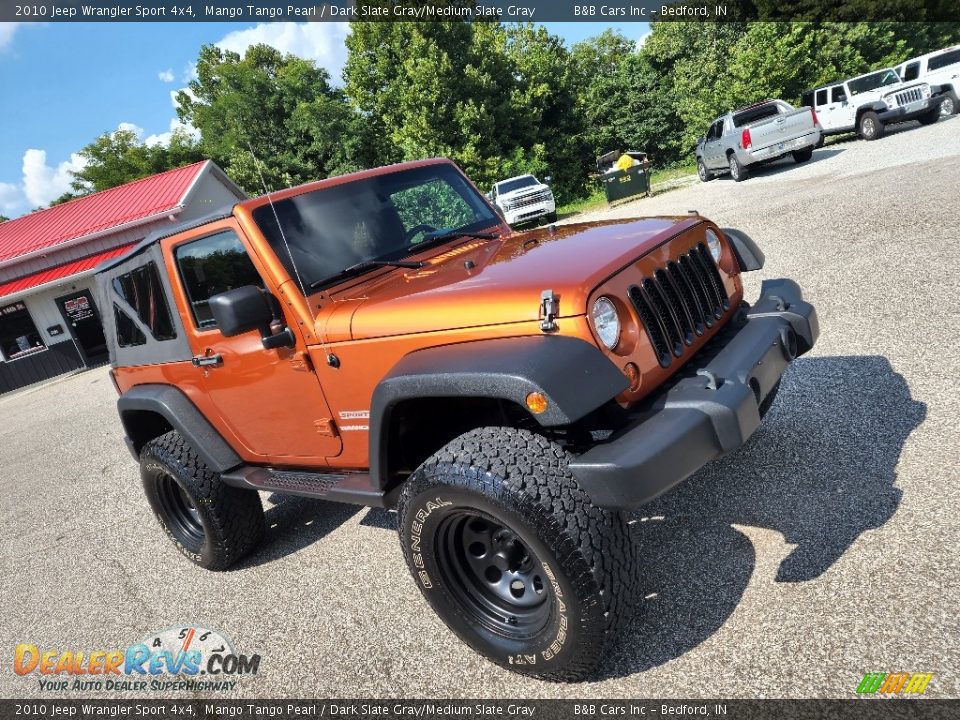 2010 Jeep Wrangler Sport 4x4 Mango Tango Pearl / Dark Slate Gray/Medium Slate Gray Photo #3