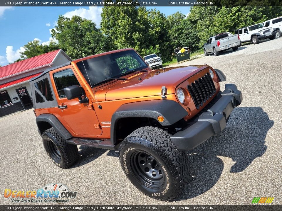 2010 Jeep Wrangler Sport 4x4 Mango Tango Pearl / Dark Slate Gray/Medium Slate Gray Photo #4