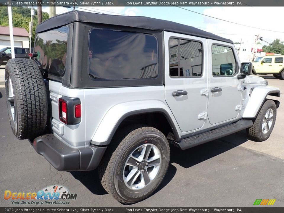 2022 Jeep Wrangler Unlimited Sahara 4x4 Silver Zynith / Black Photo #6