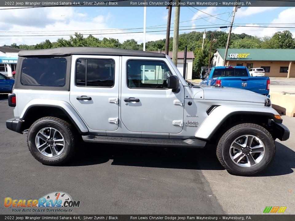 2022 Jeep Wrangler Unlimited Sahara 4x4 Silver Zynith / Black Photo #7