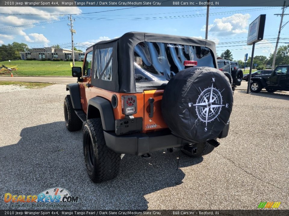 2010 Jeep Wrangler Sport 4x4 Mango Tango Pearl / Dark Slate Gray/Medium Slate Gray Photo #7