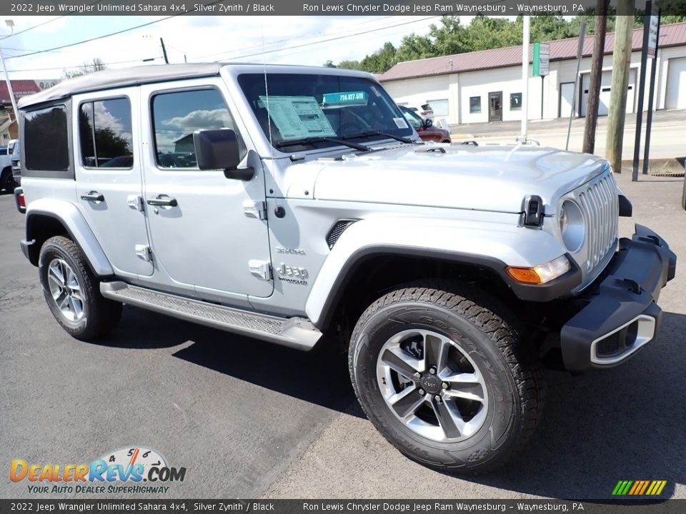 2022 Jeep Wrangler Unlimited Sahara 4x4 Silver Zynith / Black Photo #8